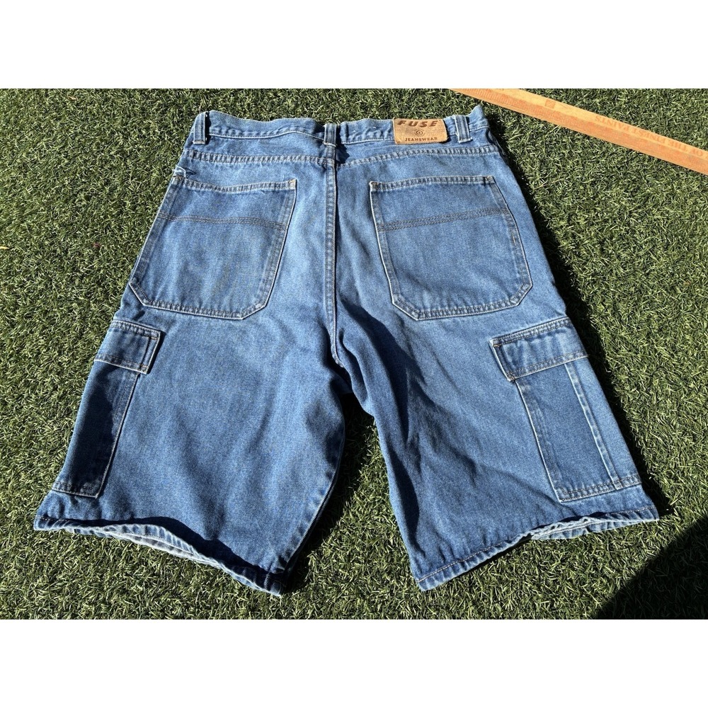 VINTAGE SIZE 36 MENS CARPENTER JEAN SHORTS FUSE JEANS WEAR‎ - Picture 5 of 5